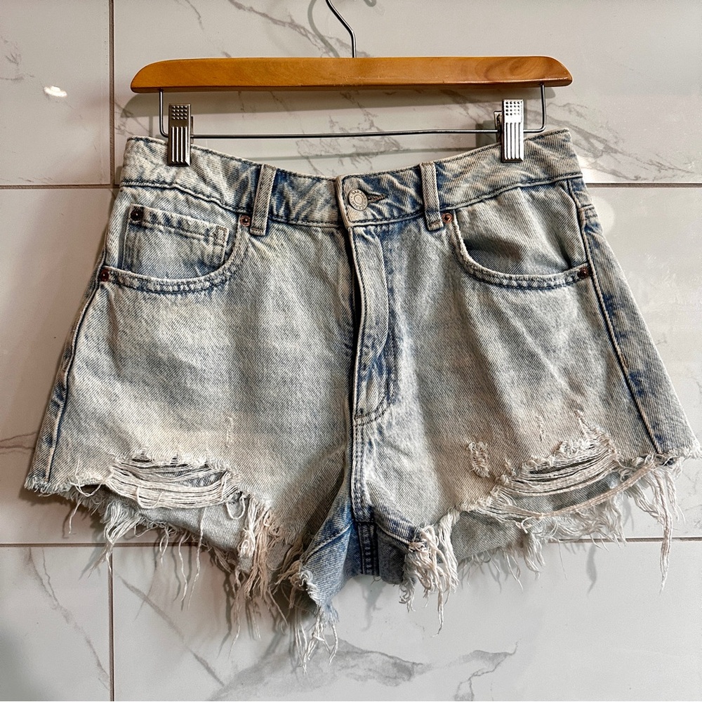 Garage Festival Distressed Denim Shorts #67